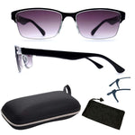 Unisex Transparent Slim Frame Sun Reader Reading Glasses Sunglasses Eyewear