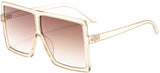 Square Oversized Flat Top Sunglasses for Women and Men