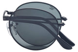 Polarized Folding Round Sunglasses With Premium Cleaning Cloth and Leather Case