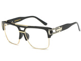 Square Aviator Large Fashion Sunglasses For Men Women Goggle Alloy Frame Glasses
