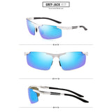 Lightweight Al-Mg Alloy Metal Half-frame Streamlined Polarized Sports Sunglasses Large for men women