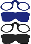 Armless Reading Glasses Round Nose Resting Small Portable Readers for Men and Women with Case