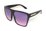 - Square Flat Top Sunglasses Oversize Thick Retro Designer Frame
