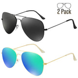 G Sunglasses for Men Women Aviator Polarized Metal Mirror UV 400 Lens Protection