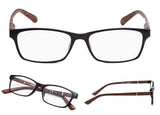 READING GLASSES 4 pack Wood-Look Arms Readers