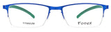 Square Prescription Optical Semi Rimless Glasses Frames with Titanium Alloy 981