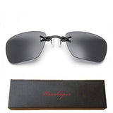 Square Clip On Nose Matrix Morpheus Movie Rimless Sunglasses