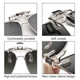 Polarized Clip-on Sunglasses Mens/Womens Flip-Up Sun Lenses fit Outdoor Sports