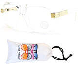 A172-vp Retro Nerd Rectangular Square Aviator Turbo Glasses Eyeglasses