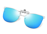 Clip On Polarized Sunglasses Cat Eye Flip for Prescription Glasses B2436