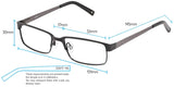 Prescription Glasses Frames Eyeglasses For Men - Metal Optical Rx (Thane)
