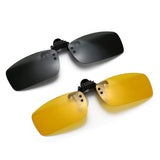 Polarized Clip-on Flip Up Metal Clip Rimless Sunglasses for Prescription Glasses