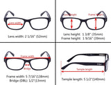 4-Pack Reading Glasses with Spring-Hinges