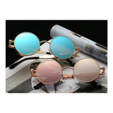 Gothic Hippie Retro Round Circle Frame Cyber Polarized Steampunk Sunglasses