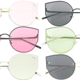 The New Selna Oversize Rimless Cat Eye Sunglasses