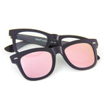 [2-in-1 SET] Blue Light Blocking Glasses with Clip On Polarized Sunglasses, Retro Lightweight Frame Men/Women