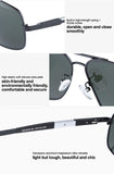 Premium Retro Square frame Polarized Sunglasses 100% UV protection 3379