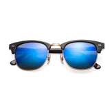 Semi Rimless Sunglasses for Women Men, Designer G15 Glass Lenses