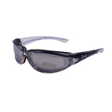 Mirrored Driving Riding Biker Foam Padded Motorcycle Goggles Sunglasses TZ5520