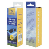 Rimless Bifocal Reading Sunglasses - Lightweight Invisible Readers with UV Ray Sun Protection -
