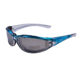Mirrored Driving Riding Biker Foam Padded Motorcycle Goggles Sunglasses TZ5520