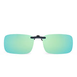 Rimless Rectangle Clip on Sunglasses Lightweight Polarized Eyeglasses Men Women
