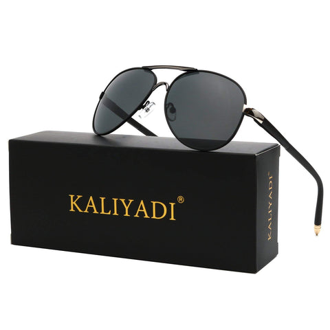 Aviator Polarized Sunglasses Metal Frame Pilot Sun Glasses for Men - UV400 Protection with Case