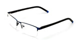 Men Half Rimless Rectangular Non-prescription Glasses Frame Clear Lens Eyeglasses Slim TR90