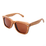 Zebra Wood Wayfarer Sunglasses Polarized Shades for Men Wooden Eyewear Glasses