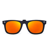 Polarized Clip on Sunglasses Flip up Mirrored Eyeglasses Men Women