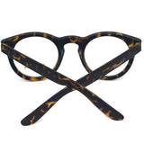 Classic Round Horn Rimmed Eye Glasses Clear Lens Oval Non Prescription Frame