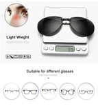 Clip-On Sunglasses Polarized Aviator Al-Mg Rimless Lens For Prescription Glasses