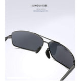 Driving Polarized Sunglasses For Men Al-Mg Metal Ultra Light Golf Fishing Sunglasses
