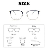 Mens Classic Eyeglasses Rectangle Stainless Frames Light Weight Design (5870)