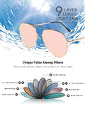 Aviator Sunglasses Unisex Flat Lens Mirrored Metal Classic Shades DSR003