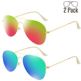 G Sunglasses for Men Women Aviator Polarized Metal Mirror UV 400 Lens Protection