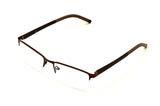 Men Half Rimless Rectangular Non-prescription Glasses Frame Clear Lens Eyeglasses Slim TR90