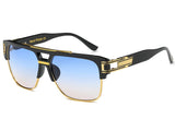 Square Aviator Large Fashion Sunglasses For Men Women Goggle Alloy Frame Glasses