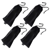 Pack of 4 Black Microfiber Pouch for Eyeglasses Sunglasses Glasses Frames and Electronic Gadgets Carrying Case