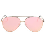 Aviator Sunglasses Unisex Flat Lens Mirrored Metal Classic Shades DSR003