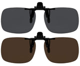 Clip On Sunglasses Polarized Sunglasses to Clip onto prescription Eyeglasses Flip Up for Men and Women