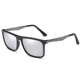 Classic Retro Square Driving Polarized Sunglasses Men Aluminum Magnesium Metal Legs Sun Glasses