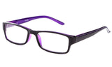Newbee Fashion - Unisex Two Tone Sleek Spring Temple Fashion Clear Lens Glasses
