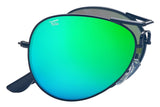 Polarized Folding Aviators With Premium Cleaning Cloth and Leather Case