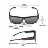 Over Glasses Sunglasses Fit over Prescription Glasses for Women & Men with Polarized Mirrored Lens