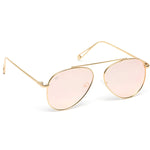 - Top Wire Bridgeless Bar Modern Aviator Pilot Style Sunglasses