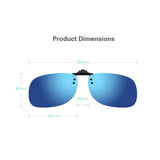 Polarized Clip-on Flip up Plastic Sunglasses Lenses Glasses Outdoor Driving Fishing Cycling