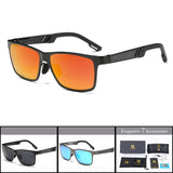 Classic Oversized Polarized Men Big Square Sport Aluminum Drving Riding Cycling Sunglasses