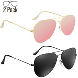 G Sunglasses for Men Women Aviator Polarized Metal Mirror UV 400 Lens Protection