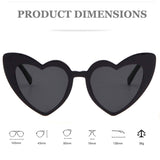 Clout Goggle Heart Sunglasses Retro Vintage Cat Eye Mod Style Kurt Cobain Glasses